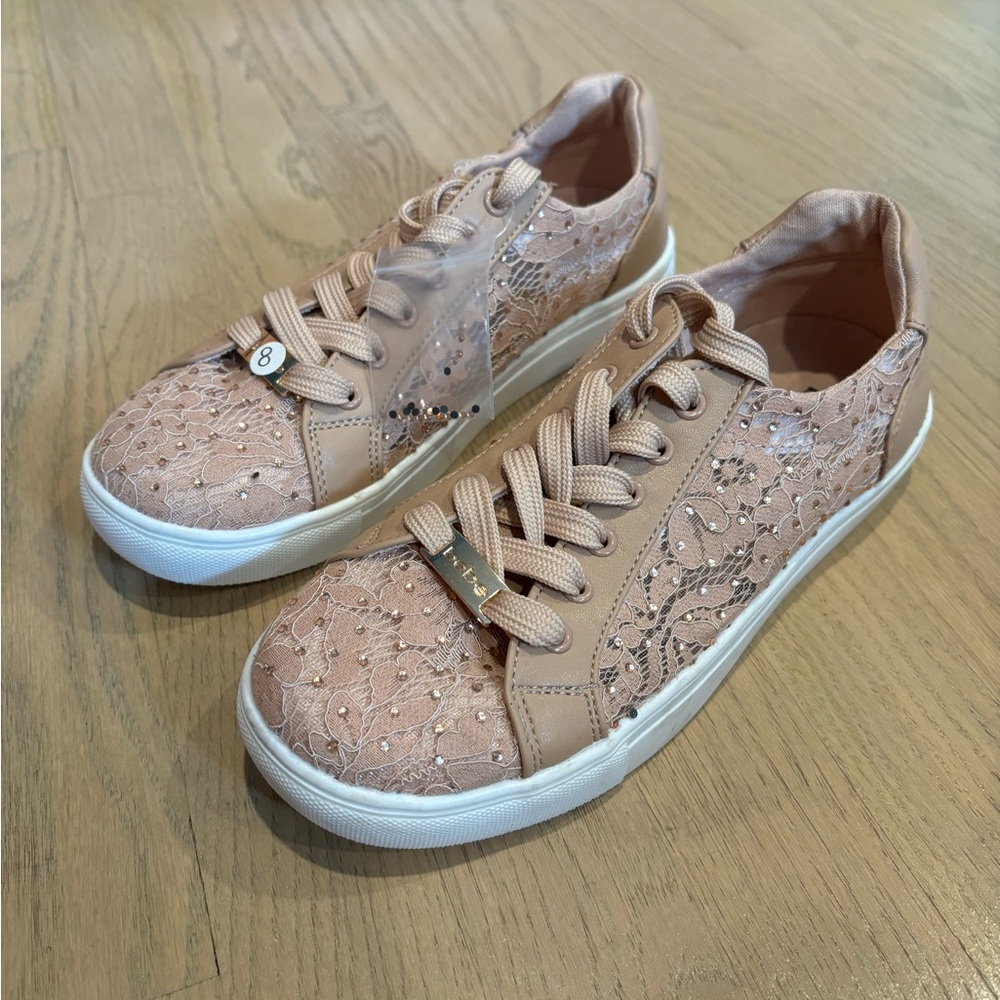 Fashionable Rose Gold Bebe Sneakers (sport)